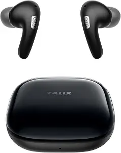 TALIX T30 Noise Cancelling Earbuds with Phone Stand, Punchy Bass, 4-Mic, True Wireless Bluetooth 6.0 in Ear Headphones, 28H Playtime, IPX4 (Black)