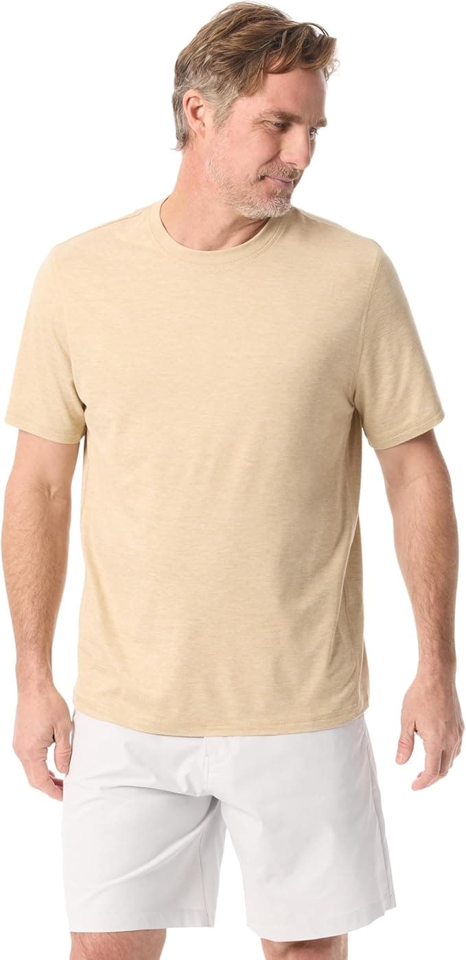 BASS OUTDOOR Men's Short Sleeve Performance Core Quick Dry Tee Shirt Standard