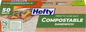 Hefty® Compostable Press-To-Close​ Sandwich 50 Count
