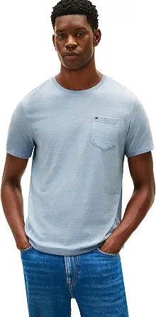 Tommy Hilfiger Men's Essential Short Sleeve Cotton Crewneck Pocket T-Shirt