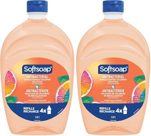 Softsoap Antibacterial Refill 50oz Crisp Clean Scent,(Pack of 2)