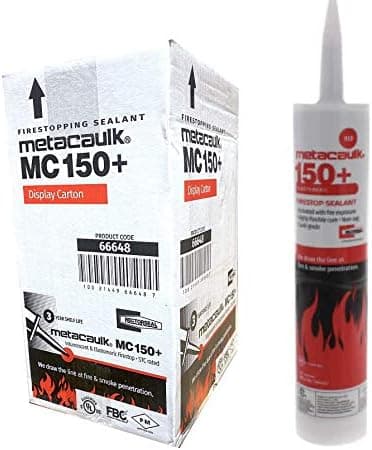Rectorseal 66648 10.3-Ounce Cartridge Metacaulk MC 150+ Firestop Sealant, 12 Pack