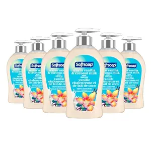 Softsoap Hand Soap, Warm Vanilla & Coconut Milk Scent, 332 mL (6 Pack) | Paraben-Free, Phthalate-Free, Washes Away Germs, Bathroom Hand Soap, Kitchen Hand Soap, Daily Handwashing, Gentle on Hands
