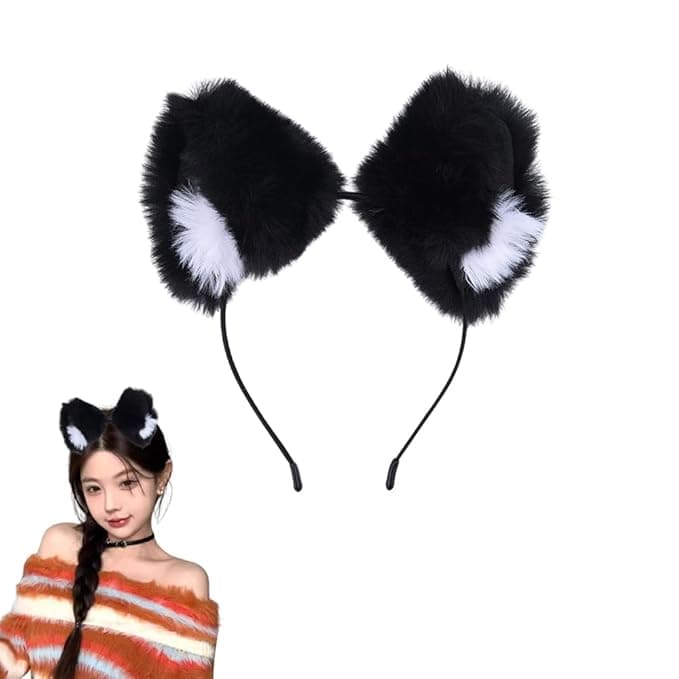 Wolf Animal Ears Headband Cosplay Halloween Headband Costume Cat Hairband for Girls Women Dog Ear Headbands for Party Festival Headbands Fox Ears Sexy Hairband Accessories Hair Hoop Head Band