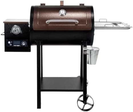 Pit Boss 440 Mahogany Series Wood Pellet Grill & Smoker with Flame Broiler and LED Digital Controller, 518-Sq. In. Cooking Space, 180°F to 500°F Temperature Range, 5 lb. Pellet Hopper, Brown