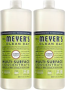MRS. MEYER'S CLEAN DAY Multi-Surface Everyday Concentrate, Lemon Verbena Scent, 32 Fl Oz Bottle - 2 Pack