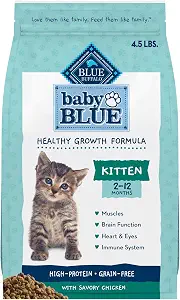 Blue Buffalo Baby Blue Chicken Kitten Dry Cat Food, Grain-Free, 4.5 lb