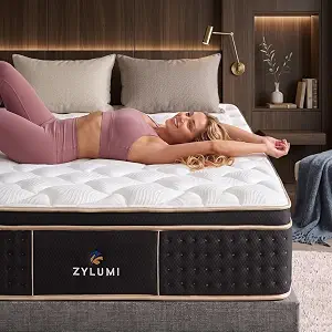 12 Inch King Mattress,Hotel Luxury Hybrid Mattress in A Box, Pocket Innerspring for Motion Isolation, 365-Night Trial & Forever Warranty