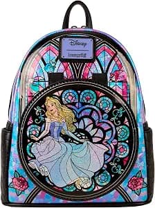 Loungefly Disney Princess Stained Glass: Sleeping Beauty Mini-Backpack, Amazon Exclusive