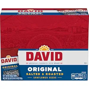 DAVID Sunflower Seeds, Original Flavor, 1.625 oz. (Pack of 12)
