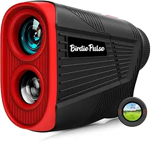 Golf Rangefinder with Slope & Magnet，700 Yards Range Finder for Golf，Flag Locking Vibration，6-6.5X Magnification & HD LCD，Rechargeable，Black and Red