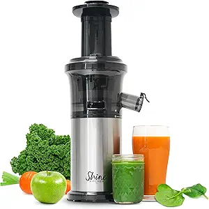 Shine Kitchen Co SJV-107-A Cold Press Slow Masticating Juicer, Stainless Steel