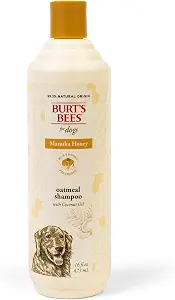 Burt's Bees for Pets Manuka Honey Oatmeal Shampoo for Dogs, Colloidal Oatmeal & Coconut Oil, 95%+ Natural Origin, No Sulfates, Parabens or Phthalates, Milk & Honey Scent, 16 Fl Oz