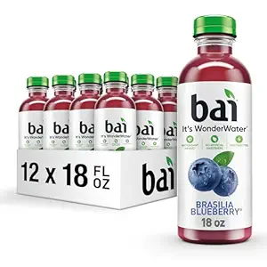 Bai Antioxidant Infused Water Beverage, Brasilia Blueberry, with Vitamin C and No Artificial Sweeteners, 18 Fluid Ounce Bottle, 12 Pack
