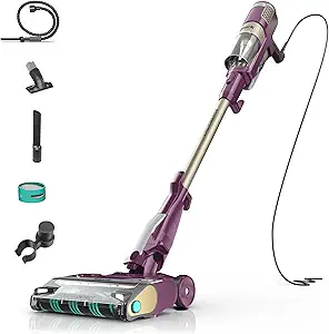 Shark PowerDetect Corded Stick Vacuum, HEPA, Pet Hair, Purple, HZ4001AMZ