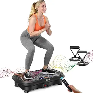 Vibration Plate Fitness Platform Exercise Machine Vibrating Shaking Full Body Shaker Workout Vibrate Stand Shake Board Sport for Weight Loss Fat Burner for Gym Home Office