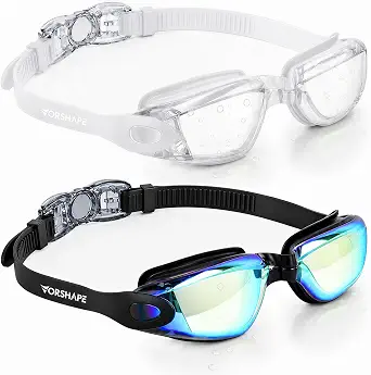 Adult Swim Goggles 2 Pack Anti Fog Swimming Goggles, No Leaking UV Protection Pool Goggles for Men Women Youth