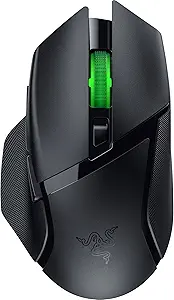 Razer Basilisk V3 X HyperSpeed Customizable Wireless Gaming Mouse: Mechanical Switches Gen-2-5G Advanced 18K Optical Sensor - Chroma RGB 9 Programmable Controls 535 Hr Battery Classic Black