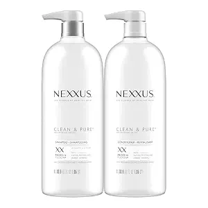 Nexxus Clean and Pure Clarifying Shampoo and Conditioner 2-Pack With ProteinFusion, for Nourished Hair Paraben Free 33.8 oz