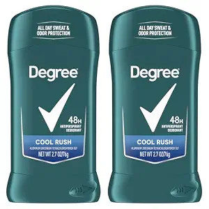 Degree Men Original Antiperspirant Cool Rush Twin Pack Sweat 2 Pack 2.7 oz | 48-Hour Sweat & Odor Protection for Men