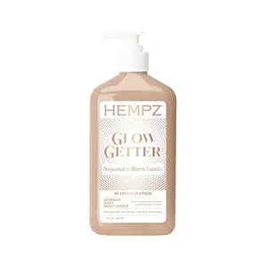 Hempz Glow Getter Body Lotion, Hydrating Moisturizer with Shimmer, 17 oz.