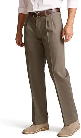 Dockers Men's Classic Fit Signature Lux Cotton Stretch Pants-Pleated (Regular and Big & Tall)