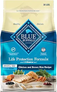 Blue Buffalo Life Protection Formula Chicken & Brown Rice Small Bite Adult Dry Dog Food, Supports Immunity with Antioxidant-Rich LifeSource Bits, Promotes Healthy Muscles, Skin & Coat Health, 30 lbs.