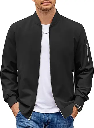 COOFANDY Men Bomber Jacket Lightweight Casual Fashion Stylish Windbreaker