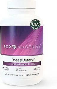 EcoNugenics BreastDefend DIM Supplement to Support Optimal Breast Health for Women, Estrogen Hormone Balance, Immune Support – Turmeric Curcumin, Reishi & Turkey Tail Mushrooms – 120 Capsules