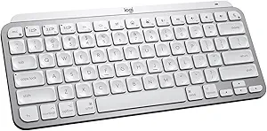 Logitech MX Keys Mini for Mac Minimalist Wireless Keyboard, Compact, Bluetooth, Backlit Keys, USB-C, Tactile Typing, Compatible with MacBook Pro,MacBook Air,iMac,iPad - Pale Grey | Mac Layout, Pair Up to 3 Devices, Smart Backlit Keys, USB-C Recharge, Up to 10 Days
