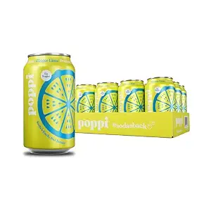 Poppi Prebiotic Soda, Ginger Lime, 12 Oz, 12 Pack