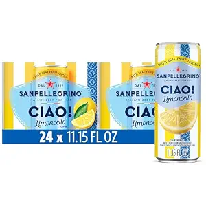 Sanpellegrino Ciao Limoncello Flavored Sparkling Water, Italian Sparkling Water, 24Pk