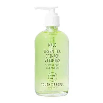 Youth To The People Superfood Facial Cleanser - Kale + Green Tea Daily Face Wash, Gentle Makeup Remover, With Antioxidants for Glowing Skin & Less Visible Pores, Award-winning, Refillable Packaging