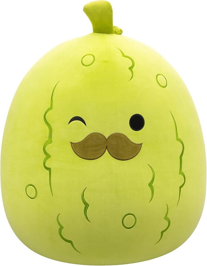 Squishmallows Original 24-Inch Charles Pickle with Mustache - Official Jazwares Plush (Jumbo)