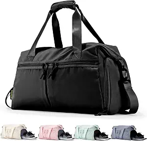 Weekender Duffel Bag With Shoe Compartment And Wet Pocket-Luggage Everyday Overnight Bag for Men and Women Travel-Carry On Gym Bag
