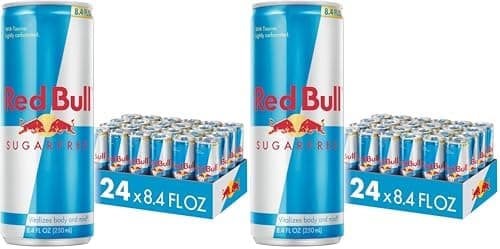 Red Bull Sugar Free Energy Drink, 8.4 Fl Oz, 24 Cans (Pack of 2)