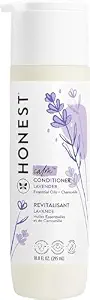The Honest Company Silicone-Free Conditioner, Gentle Tear-Free Hypoallergenic Baby Hair Care with Naturally Derived Ingredients Lavender Calm 10 fl oz