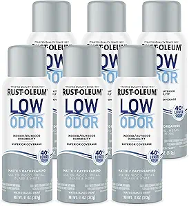 Rust-Oleum Low Odor Premium Spray Paint, 11 oz, Matte Daydreaming, 6 Pack