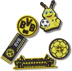 Crocs Unisex's Jibbitz Shoe Football Club Multi Pack, Soccer Charms