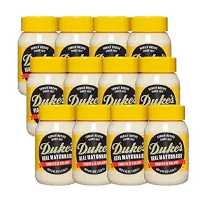 Duke’s Real Mayonnaise Jar – Original Smooth & Creamy Taste, 8 Ounce (Pack of 12)