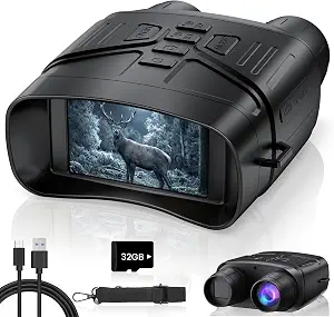 Night Vision Goggles for Adults, 4K Night Vision Binoculars with 5000mAh Rechargeable Battery and 32GB TF Card for Hunting, Wildlife Observation and Security