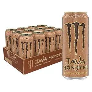 Java Monster Loca Moca, Coffee + Energy Drink, 15 Ounce | Pack of 12