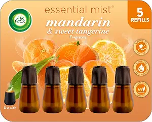 Air Wick Essential Mist Diffuser Oil Refill Mandarin & Sweet Tangerine,5ct