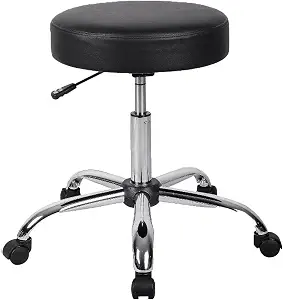 Rolling Stool with Wheels Adjustable Stool Professional Salon Tattoo Swivel Rolling Lash Chair Soft Comfortable