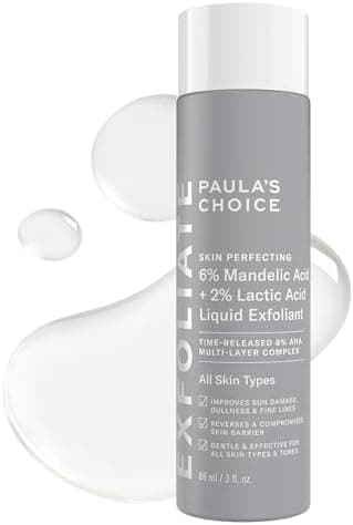 Paula’s Choice 6% Mandelic Acid + 2% Lactic Acid Exfoliant, Gentle Daily AHA Exfoliation for Discoloration, Bumpy Texture & Radiance, for Sensitive Skin, Fragrance-Free