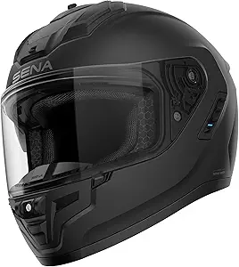 Sena Phantom and ANC Full Face Smart Motorcycle Helmet with Integrated Communications, LED Lighting, and 2nd Generation Sound by Harman Kardon