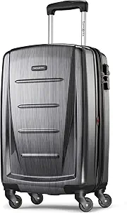 Samsonite Winfield 2 - 20-Inch Hardside Luggage with 360° Spinner Wheels, TSA Lock, Airline Approved - Charcoal