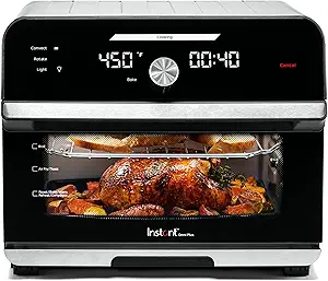 Instant Pot Omni Plus 19QT/18L Toaster Oven Air Fryer, 10-in-1 Functions, Fits 12" Pizza, Crisp, Broil, Bake, Roast, Toast, Warm, Convection, 100+ In-App Recipes, from the Makers of Instant Pot, Black