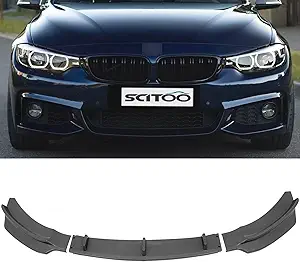 SCITOO Matte Black Front Lip Spoiler Body Kit Compatible with 2014-2020 for BMW F32 F33 F36 4-Series Front Bumper Lip Splitter Chin Exterior Diffuser