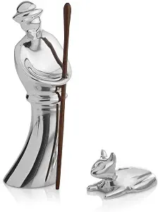 nambe Miniature Nativity Shepard and Lamb